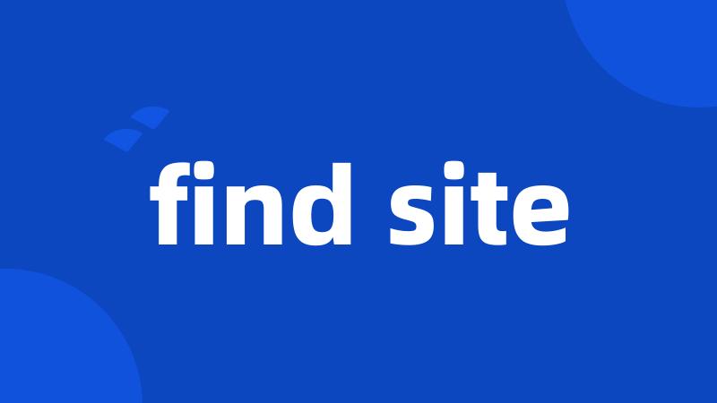 find site