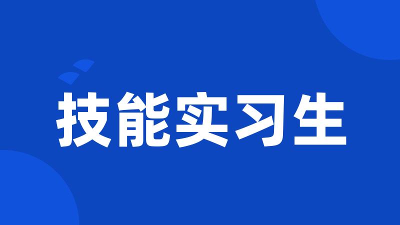 技能实习生