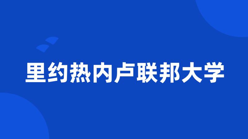 里约热内卢联邦大学