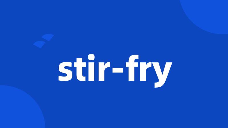 stir-fry