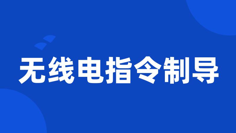 无线电指令制导