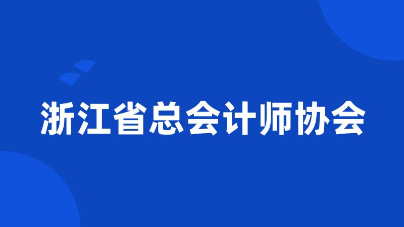 浙江省总会计师协会